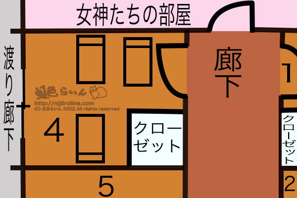 寮の３階4の部屋の見取り図