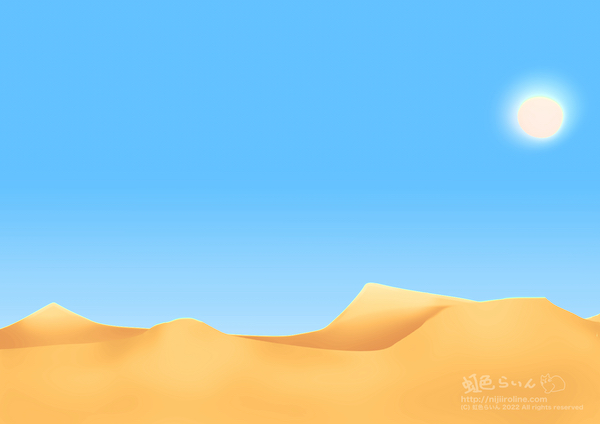 午前中の砂漠