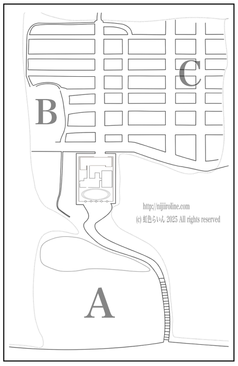 第二都市の白地図